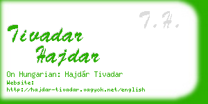 tivadar hajdar business card